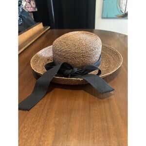 Helen Kaminski Raffia Chocolate Boho Hat One Size Prarie Western Australia Made